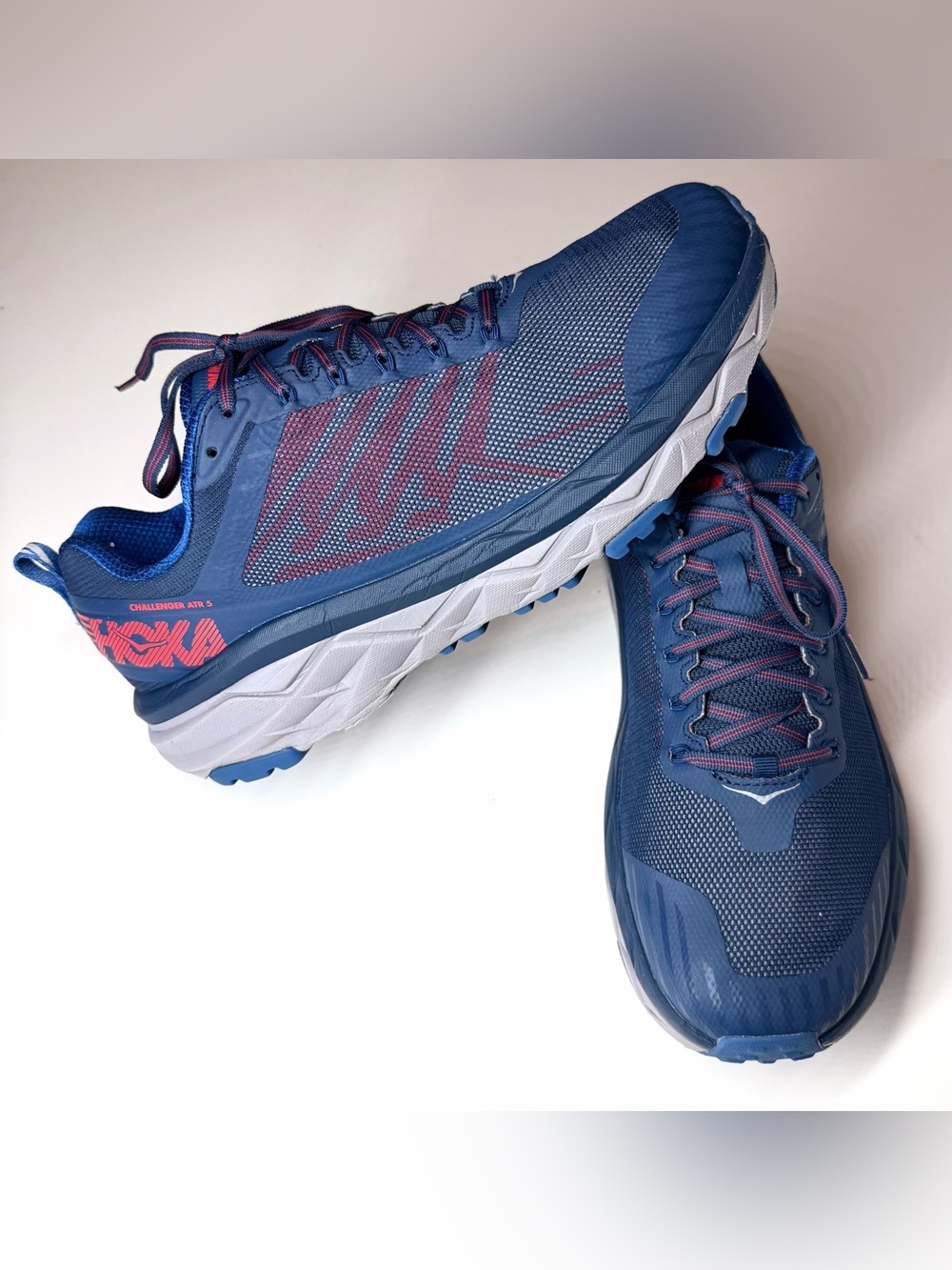Hoka One One Men’s Challenger ATR 5 Blue Trail Running Shoes Size- 11.5 2E Wide